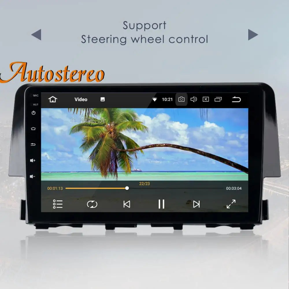 Carplay Android 14 Car GPS Navigation For Honda Civic 2016-2021 Stereo Head Unit DSP Multi