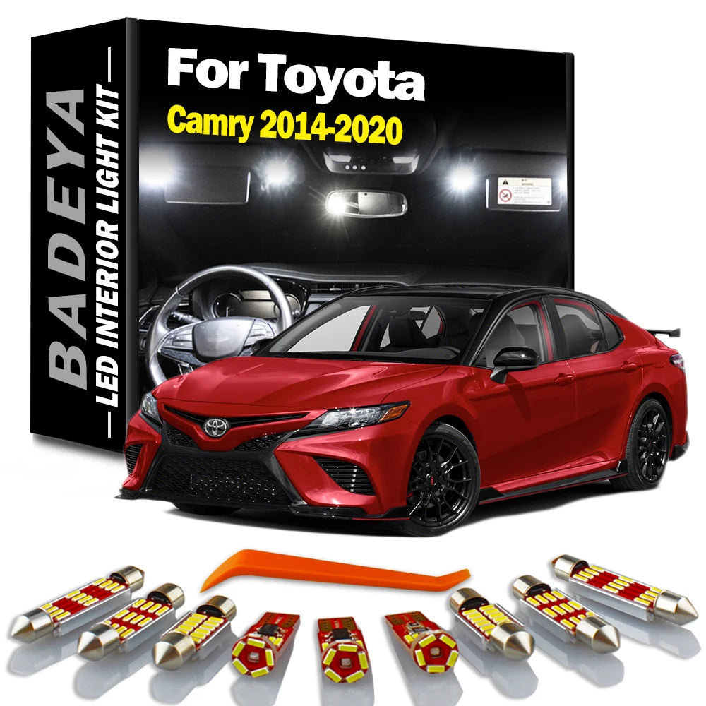 BADEYA 14Pcs Canbus LED Interior Map Dome Light Kit For Toyota Camry 2014-2016 2017 2018 2