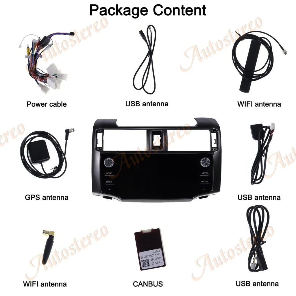 Carplay Android 14 For Toyota 4runner 2009-2022 Car DVD Player GPS Navigation Multimedia P