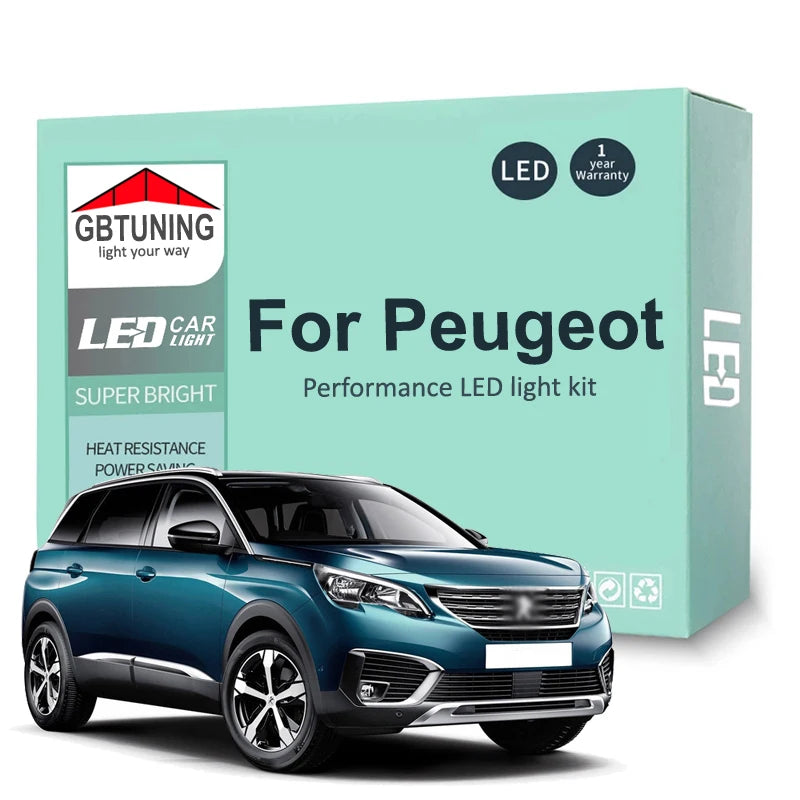LED Interior Light Kit for Peugeot - Canbus Error-Free Bulbs | AUTOKITSHOP