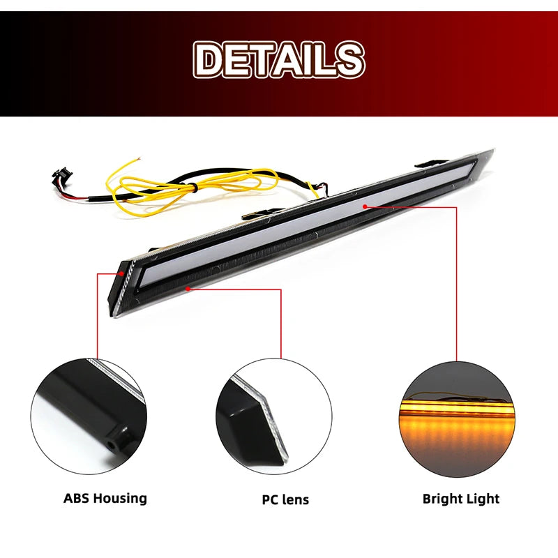 LED Daytime Running Lights For Toyota RAV4 Car Engine Hood Vent Cover Decoration DRL 2019  | AUTOKITSHOP
