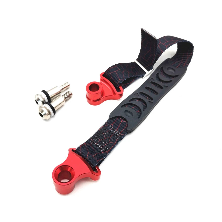Red＋Black Adjustable Dirt Bike Motorcycle Rear Seat Rescue Pull Strap Sling Belt