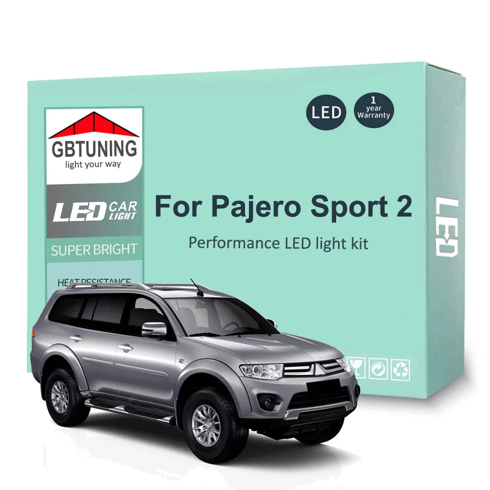 17-Piece LED Interior Light Kit for Mitsubishi Pajero Montero Shogun Sport Nativa Challenger 2 MK2 2008-2015 - Canbus...