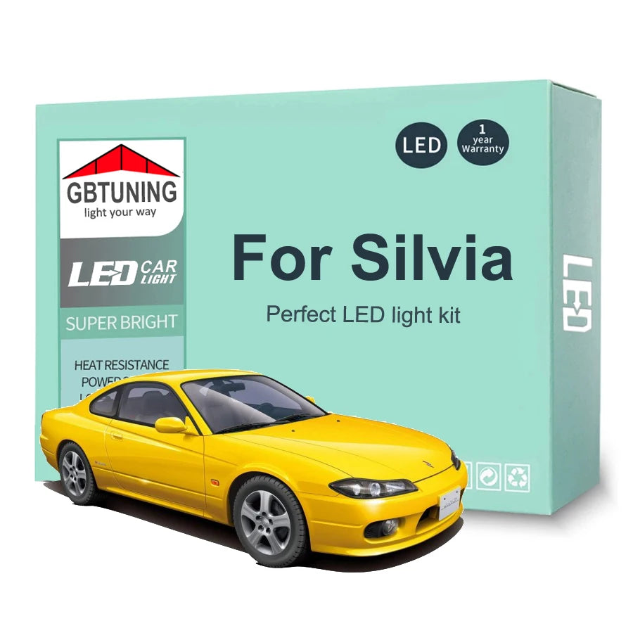 LED Interior Light Kit for Nissan Silvia Coupe S13 S14 S15 1988-1999 - Canbus Dome Map Door Trunk Bulbs | AUTOKITSHOP