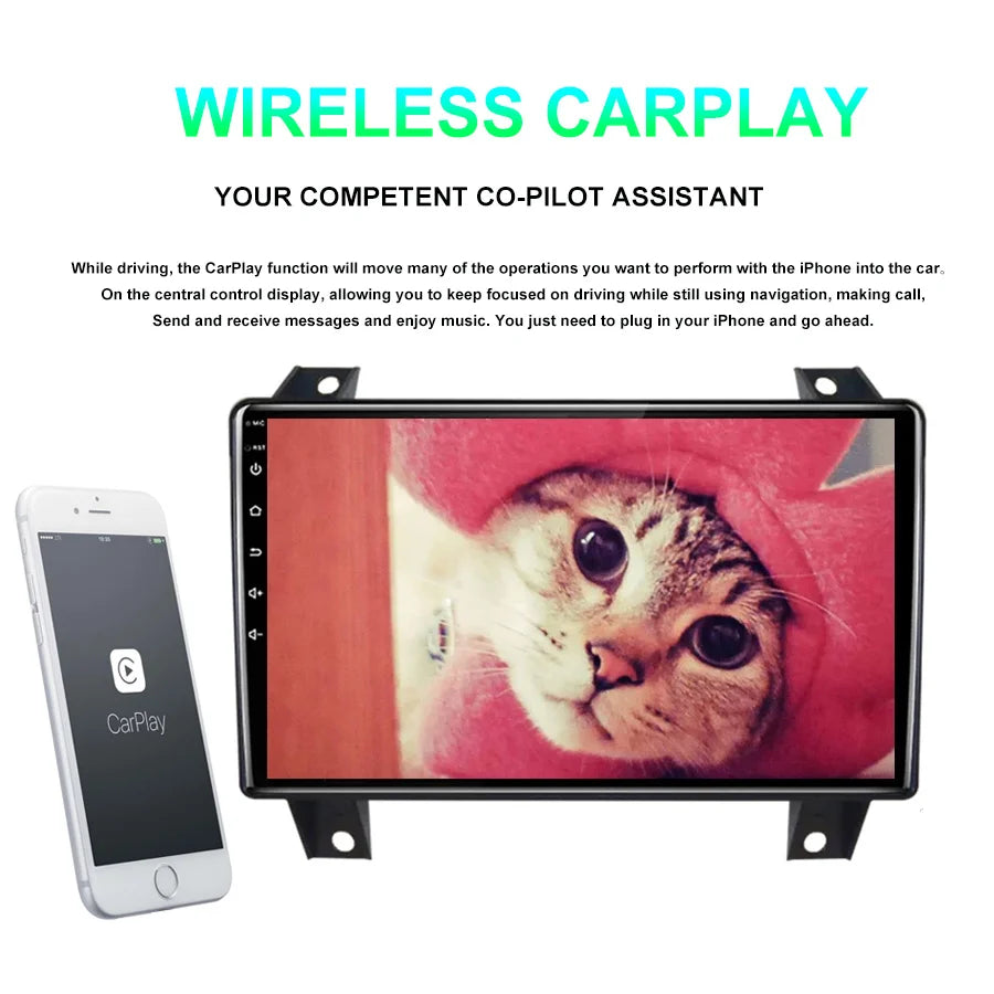 Car Video Player GPS Screen For Great Wall Poer Android 2009-2021 2Din Radio Multimedia Au