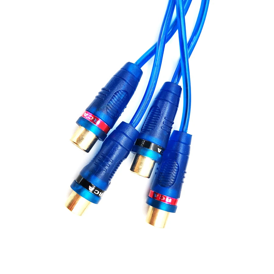 Universal Car Stereo Audio Speaker Converter Wire to 4 RCA Hi/Lo Audio Line Level Adaptor