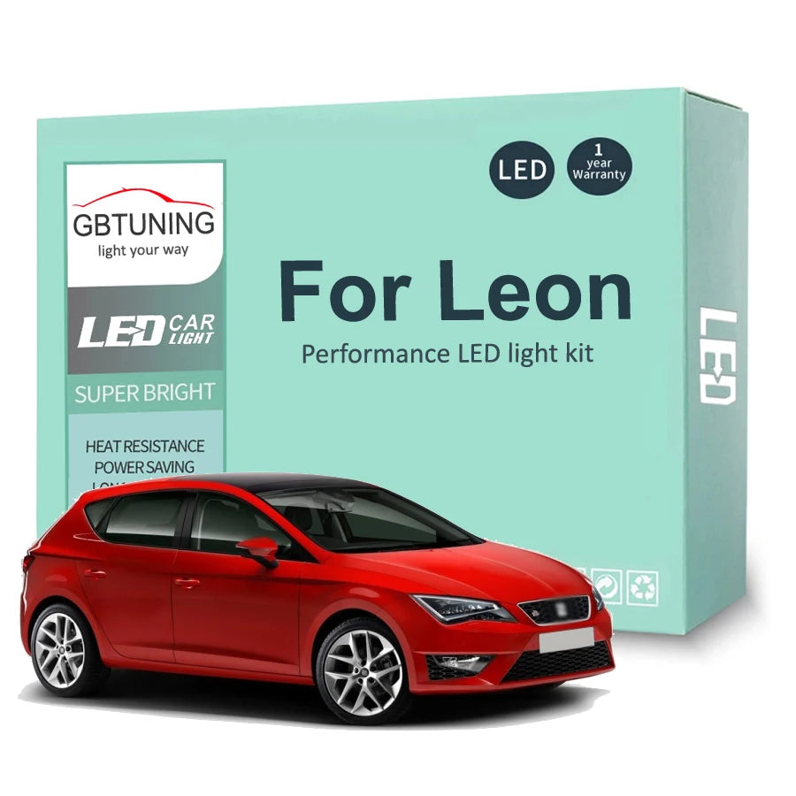 LED Interior Light Kit for Seat Leon MK1 MK2 MK3 1 2 3 1M 1P 5F 1999-2015 - Canbus Dome Map Door Trunk Bulbs | AUTOKI...