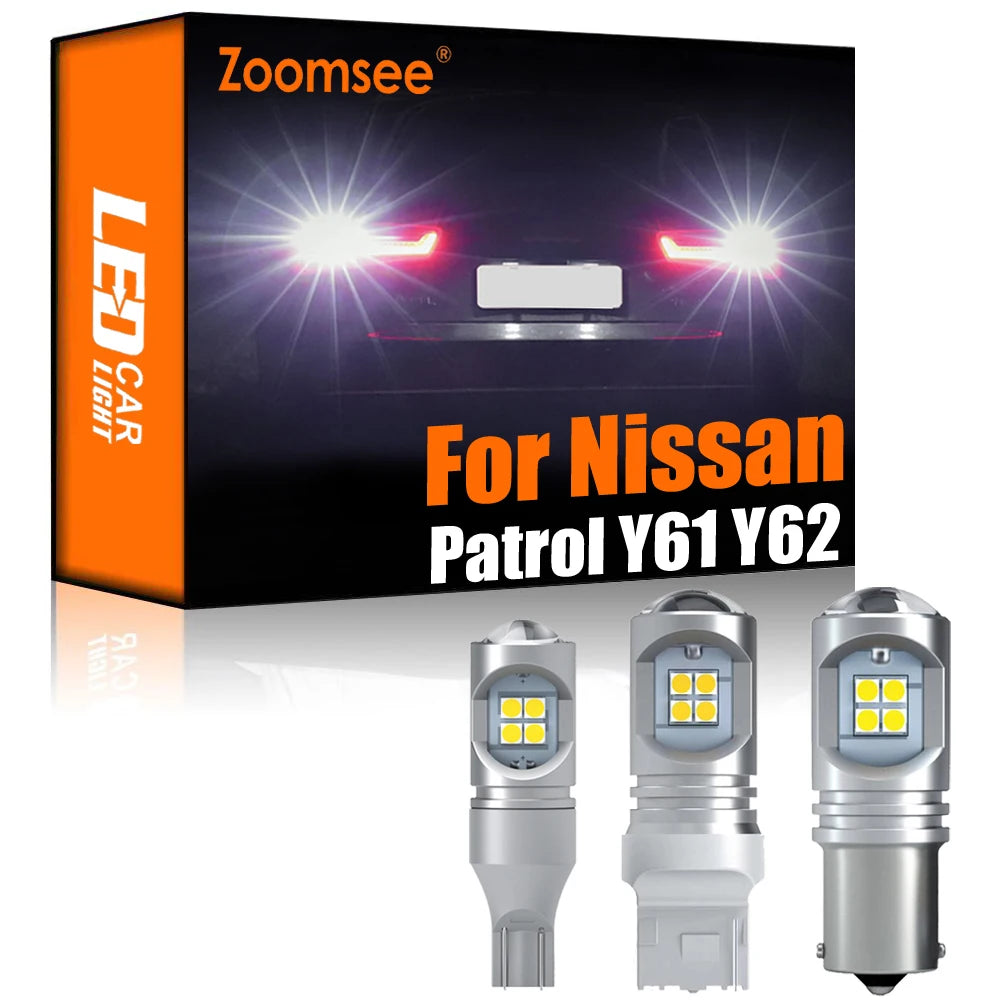 2-Piece LED Interior Light Kit for Nissan Patrol Y61 Y62 2000-2019 - Canbus Dome Map Door Trunk Bulbs | AUTOKITSHOP