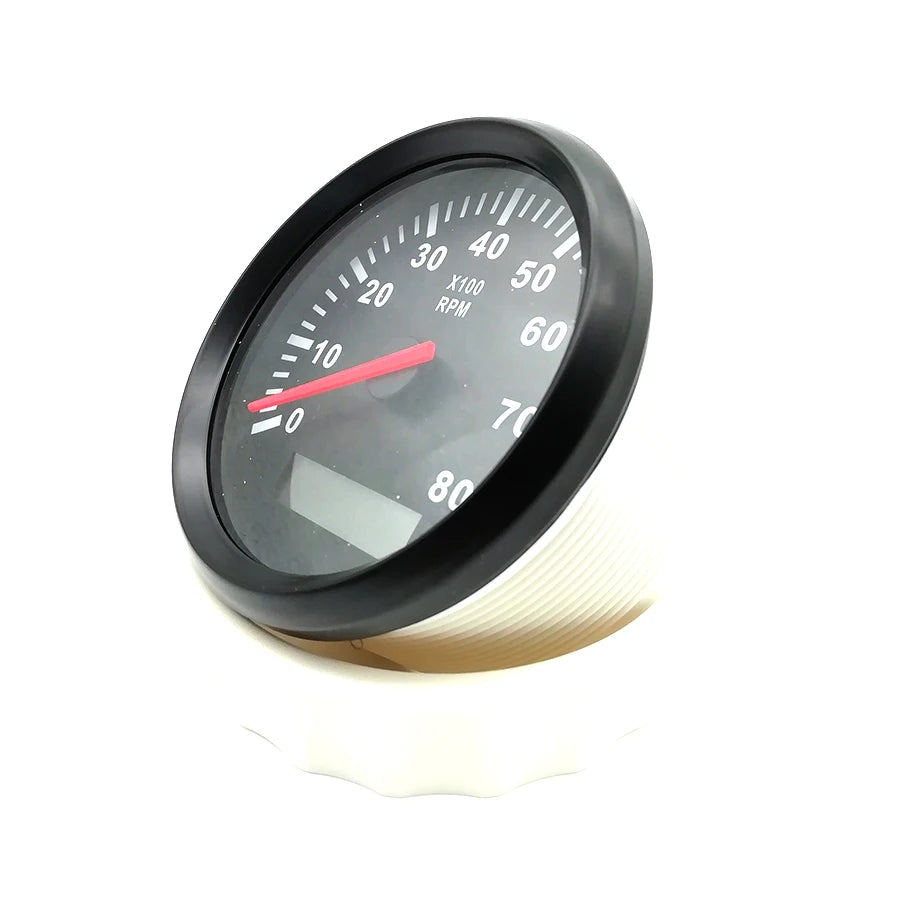 85mm Digital Hourmeter 0 - 8000 RPM Diesel Engine Tacho Gauge Waterproof Boat Car Marine T