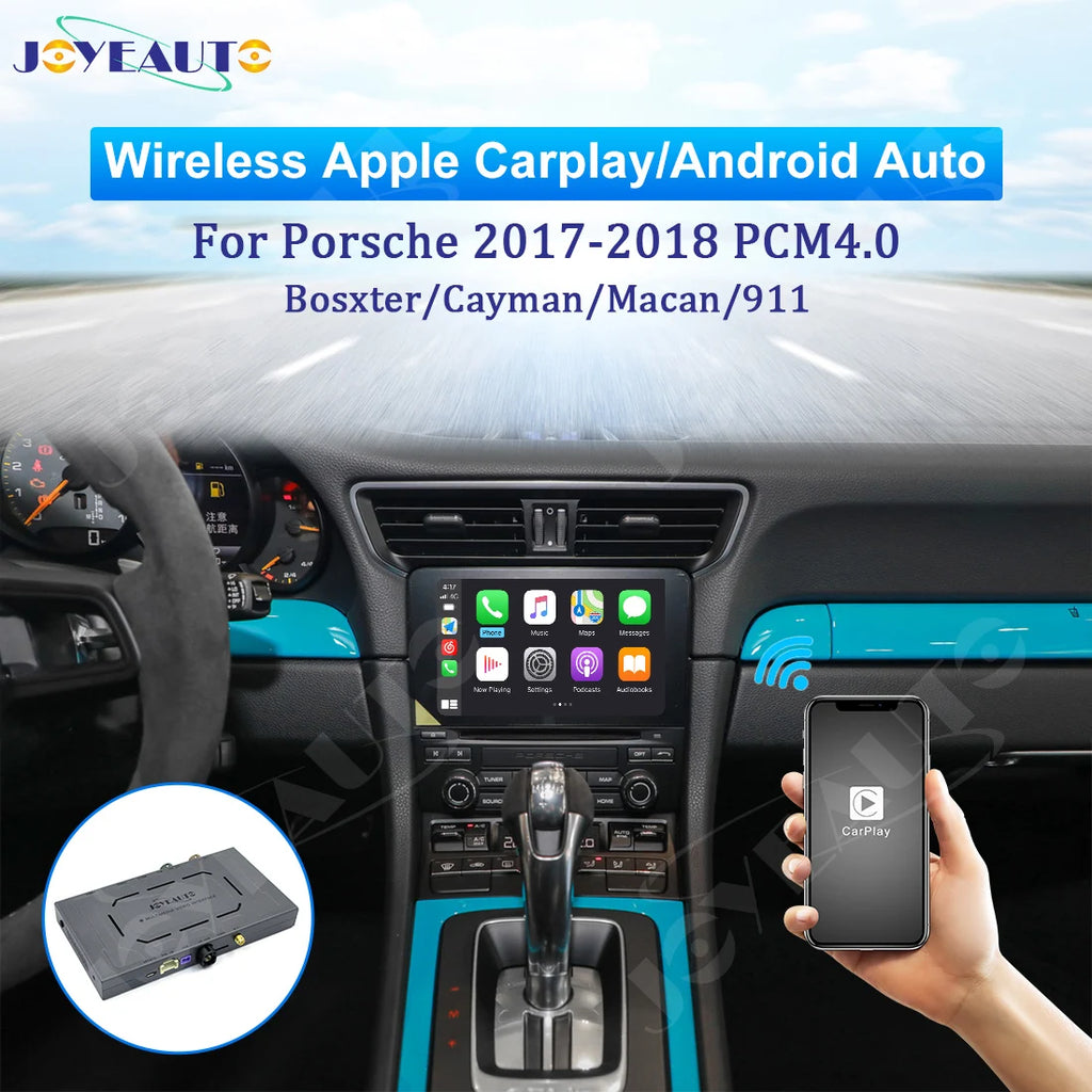 Wireless Apple CarPlay Adapter for Porsche Cayman Macan Boxster 911 PCM4.0 2017-2018 - Android Auto Mirror-Link