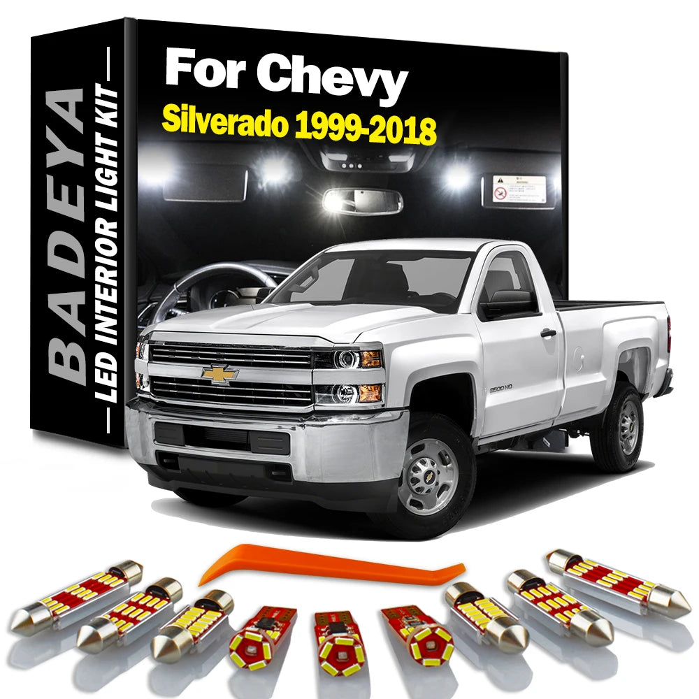 LED Interior Light Kit for Chevrolet 1999-2017 - Canbus Error-Free Interior Bulbs