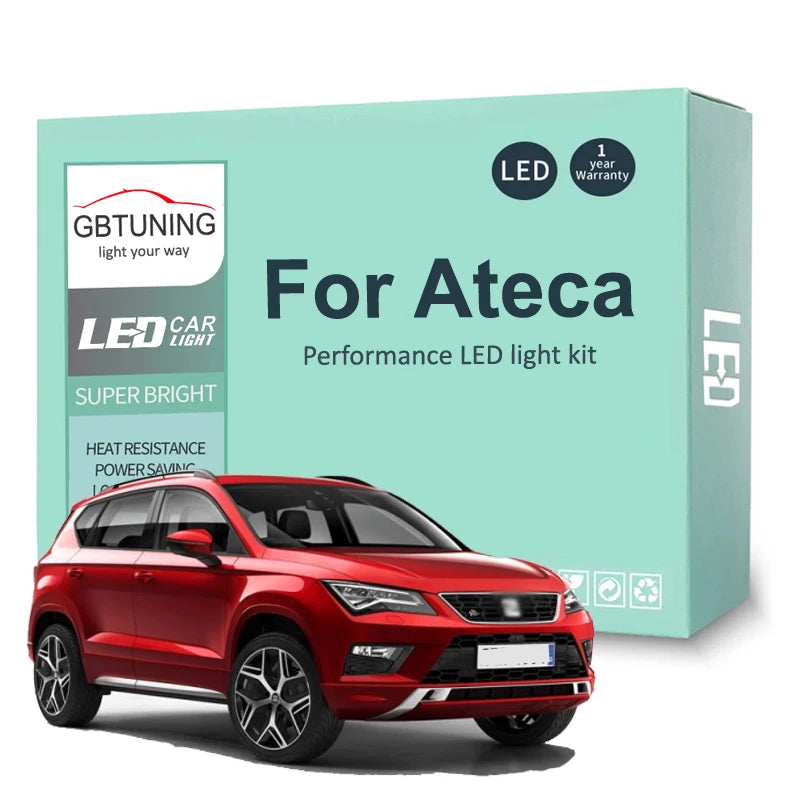 12-Piece LED Interior Light Kit for Seat Ateca - Canbus Error-Free Bulbs | AUTOKITSHOP