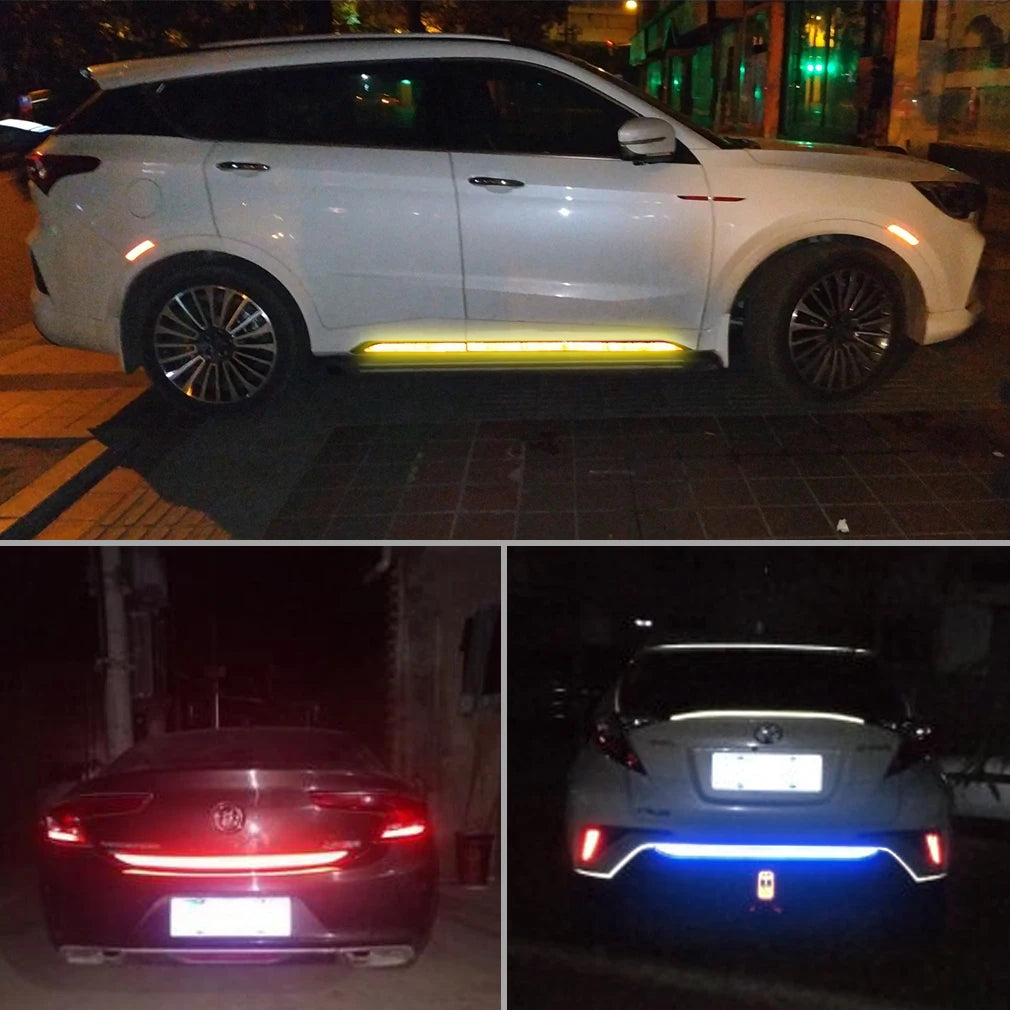 Universal 86.5*3.4cm Car Reflective Sticker Tape Car Accessories Reflective Strip Car Body