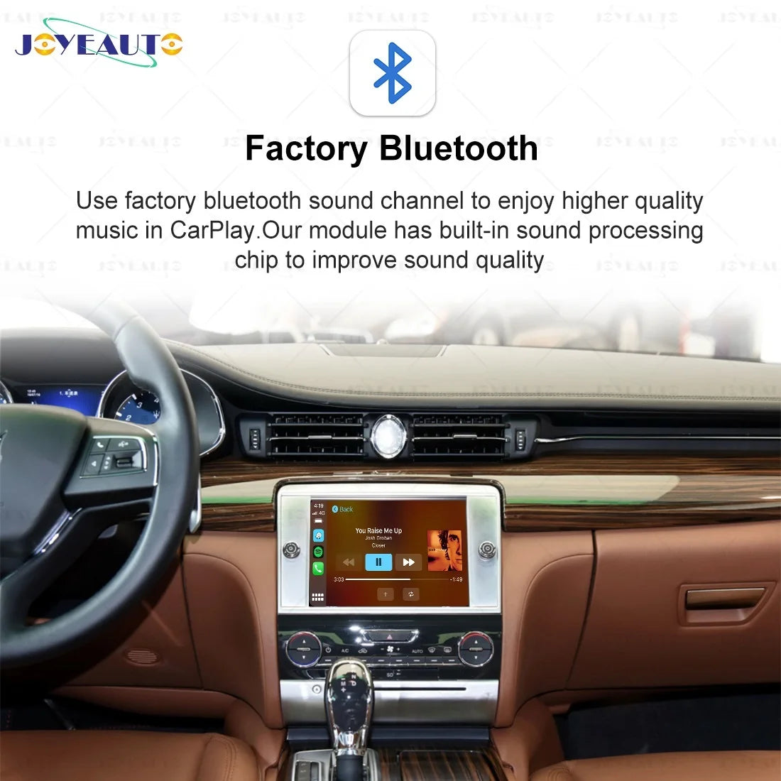 Wireless CarPlay Android Auto Interface for Maserati Ghibli Quattroporte 2014-2016 - Aftermarket Camera Support