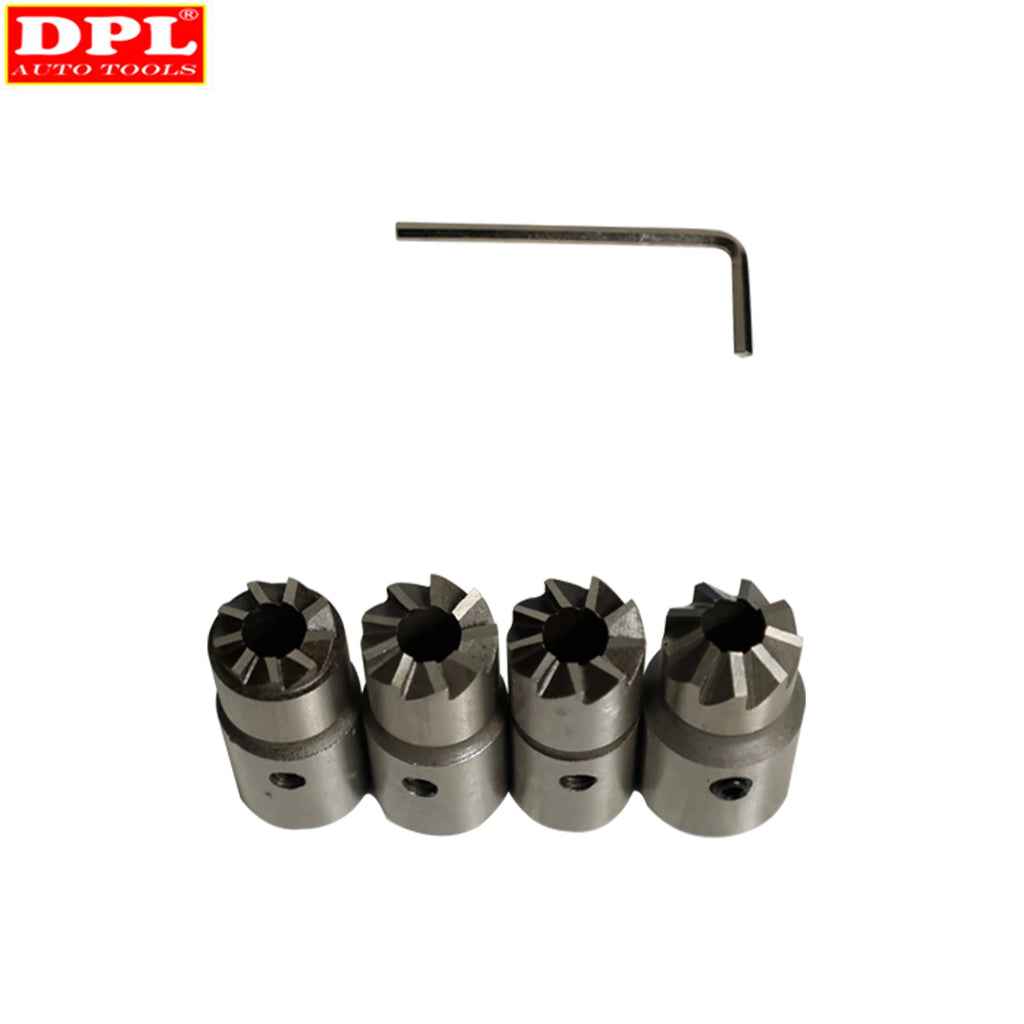 5PCS Diesel Injector Seat Cutter Tool Set Cleaner Carbon Cutting Tool Kit - Automotive LED Light