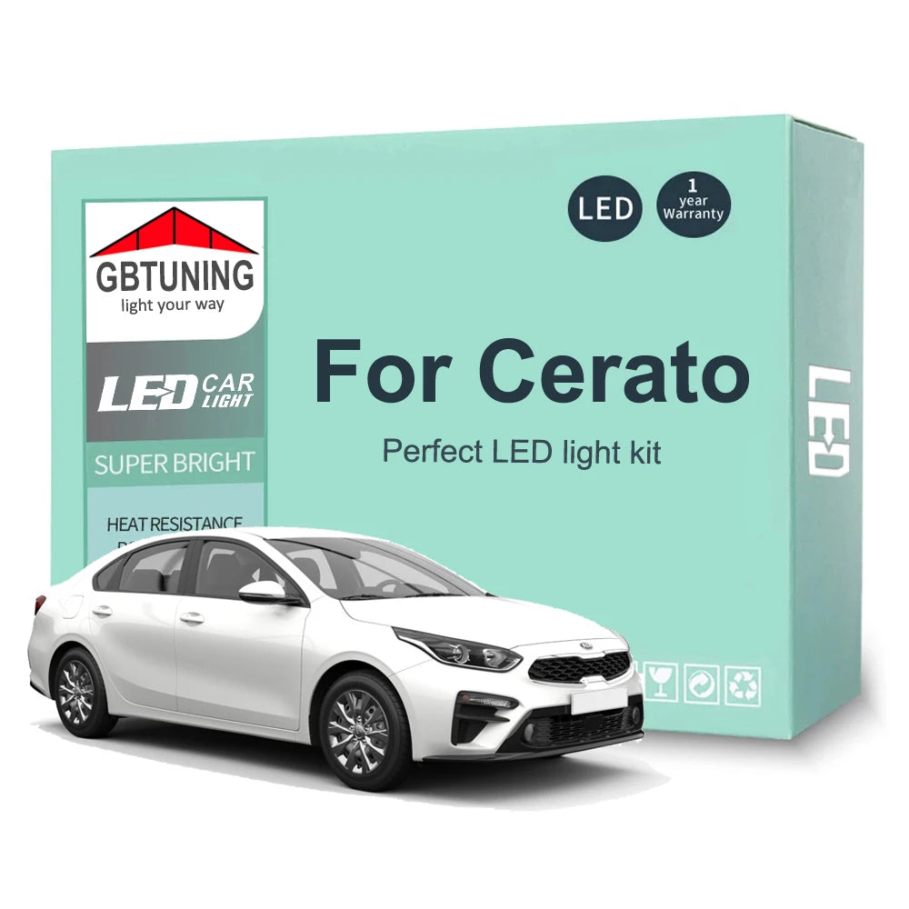 LED Interior Light Kit for KIA Cerato Spectra K3 LD TD YD 2000-2015 - Canbus Dome Map Door Trunk Bulbs | AUTOKITSHOP
