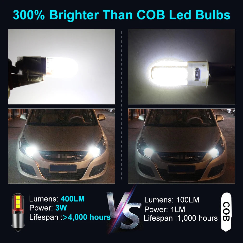 BA9S BAY9S BAX9S H21W T4W H6W Led Bulb 6SMD 3535 Chips Car Auto Backup Reverse Light T2W T