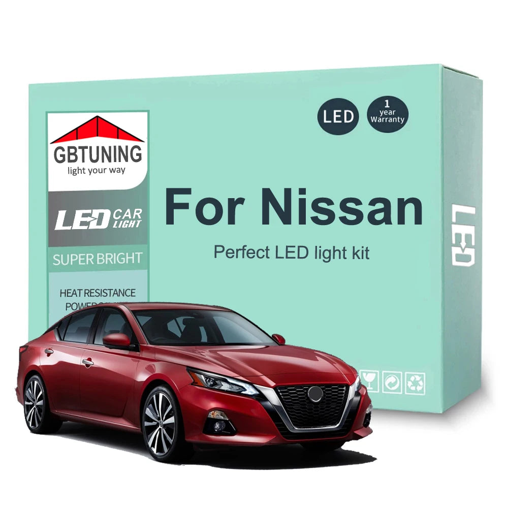 LED Interior Light Kit for Nissan Micra K11 K12 K13 K14 Altima L31 L32 L33 L34 Note E11 E12 E13 Versa Maxima A33 A34 ...
