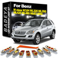 BADEYA 19Pcs Canbus LED Interior Reading Light Kit For Mercedes Benz M Class W164 ML320 ML