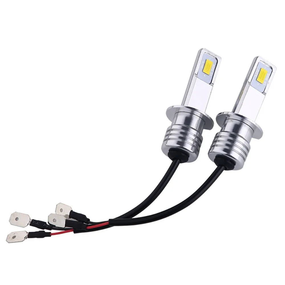 2Pcs H7 LED Headlight Bulbs SH1 H3 H11 H4 H6 20000LM 12V 6000K Auto LED Headlamp IP68 Conversion Hi/Lo Beam Kit Driving Light