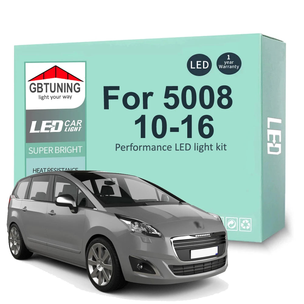 21-Piece LED Interior Light Kit for Peugeot - Canbus Error-Free Bulbs | AUTOKITSHOP