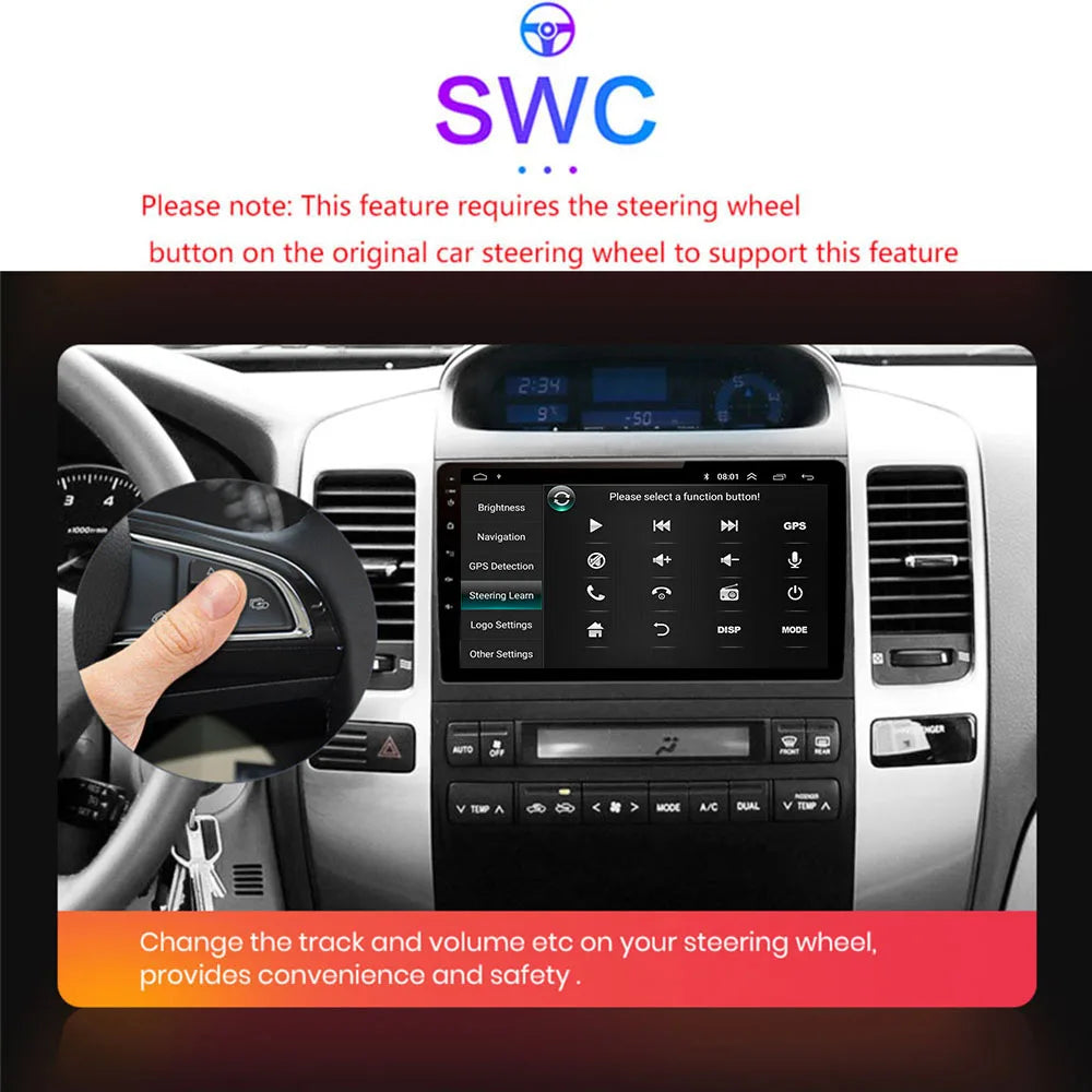 DSP 4G For Toyota Land Cruiser Prado 120 LC120 GPS Car Radio Multimedia Video Player Autor