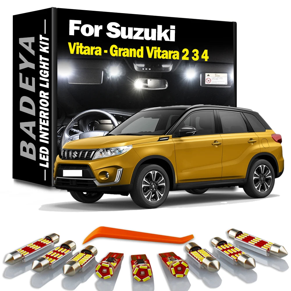 BADEYA Interior LED For Suzuki Vitara Fit Grand Vitara 2 3 4 Canbus Vehicle Bulb Indoor Do