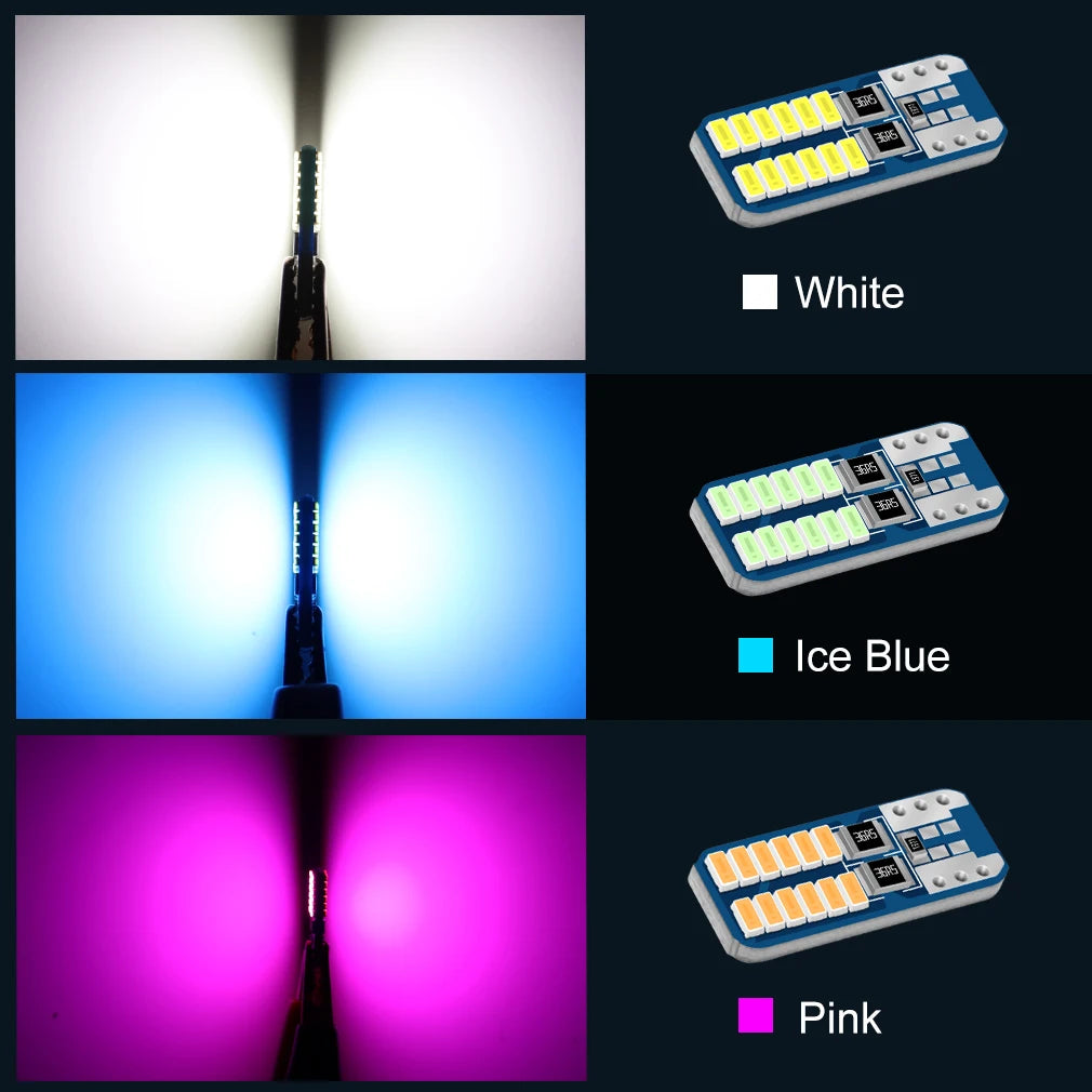 T10 Led Canbus W5W Led Bulb Car Interior Light 24smd 3014smd 194 168 Car Led Signal Lamp C