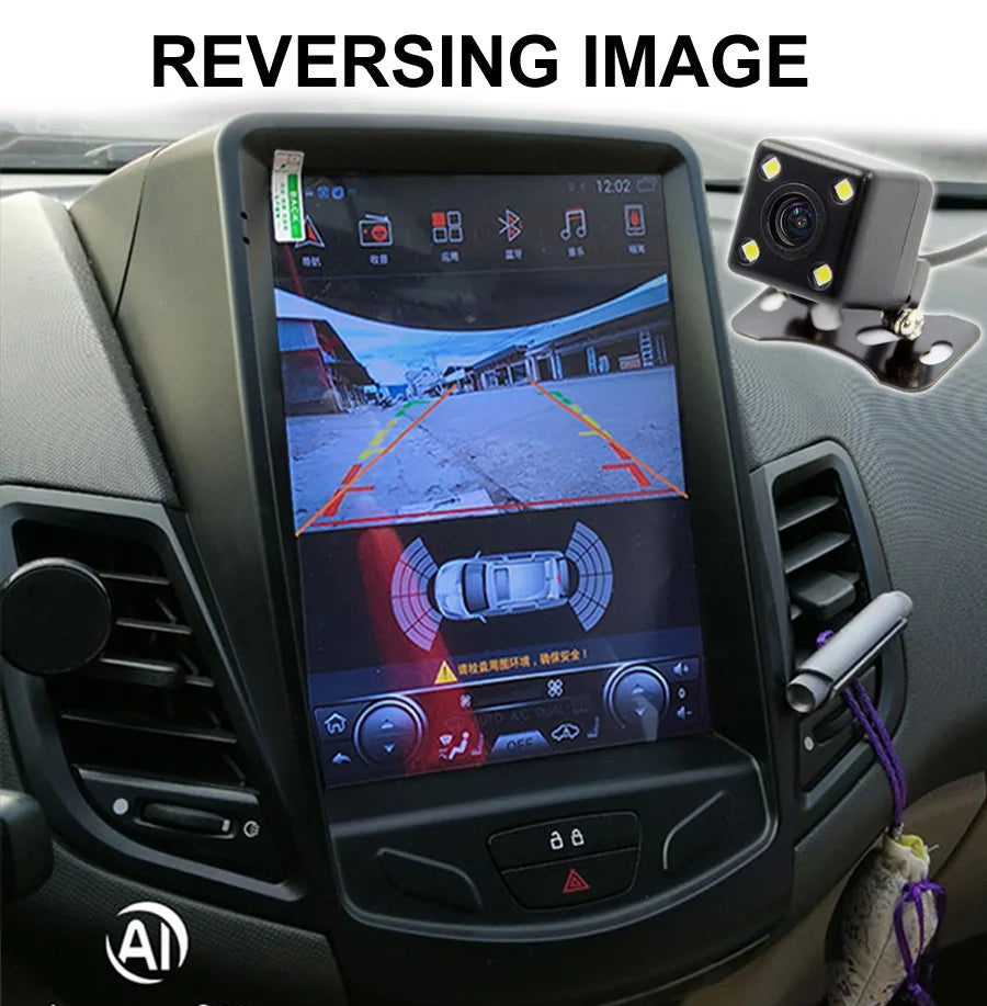 Tesla Screen Car GPS Android Player For Ford Fiesta MK7 2009-2016 Car Radio Stereo Multime