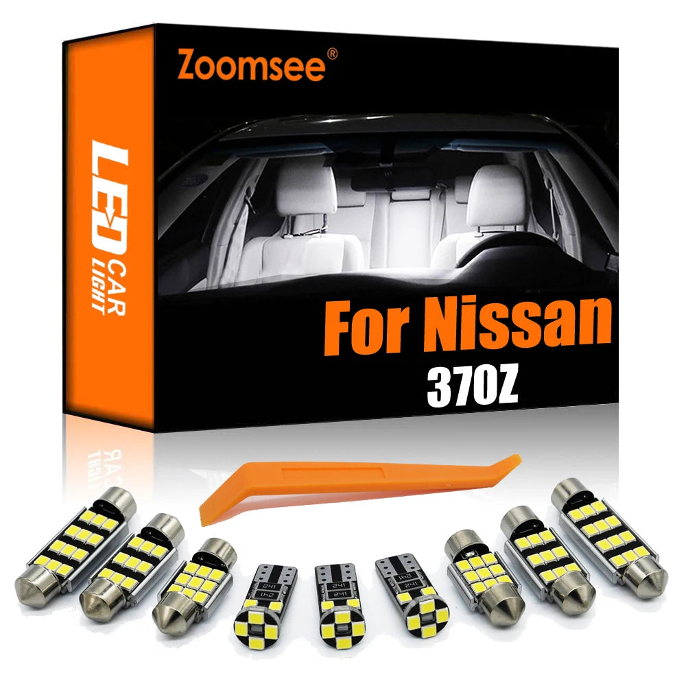 11-Piece LED Interior Light Kit for Nissan 370Z 2009-2017 - Canbus Dome Map Door Trunk Bulbs | AUTOKITSHOP