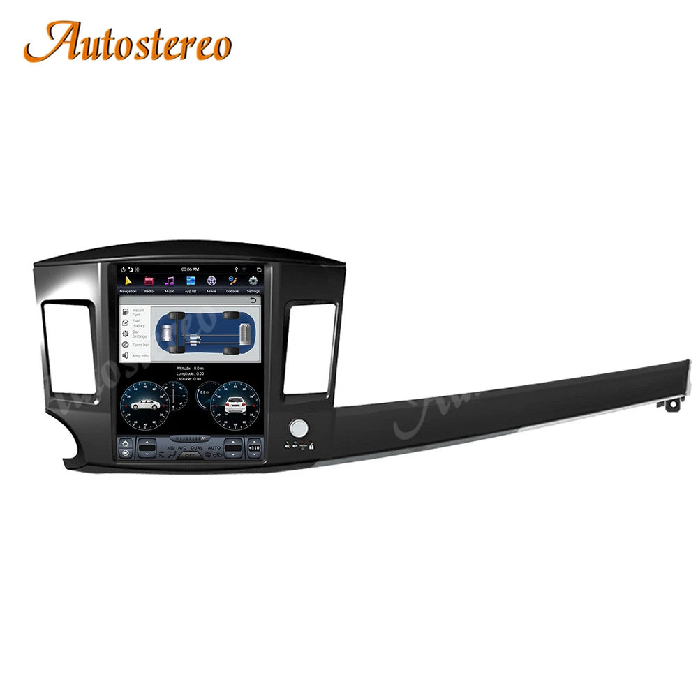 Android 13 Car GPS Navigation For Mitsubishi Lancer 2007-2017 Tesla Style Car Head Unit Mu