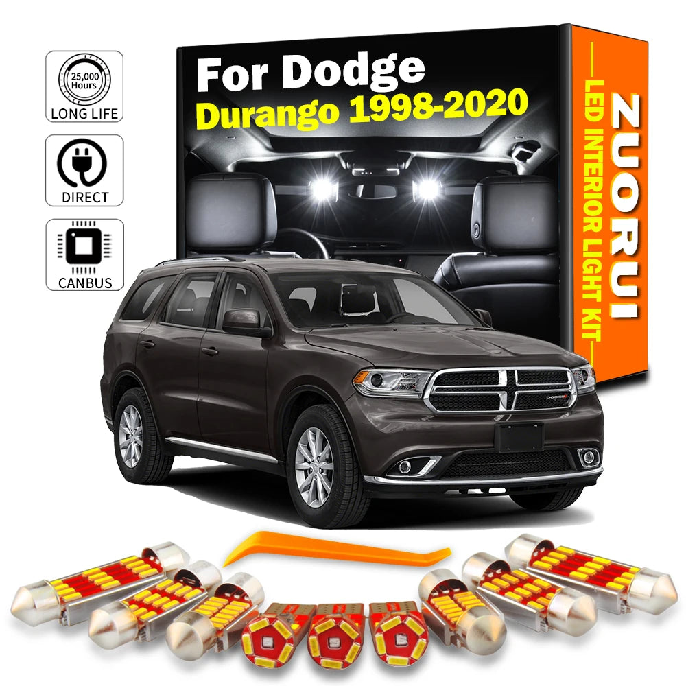 LED Interior Light Kit for Dodge Durango 1998-2017 - Canbus Dome Map Door Trunk Bulbs | AUTOKITSHOP