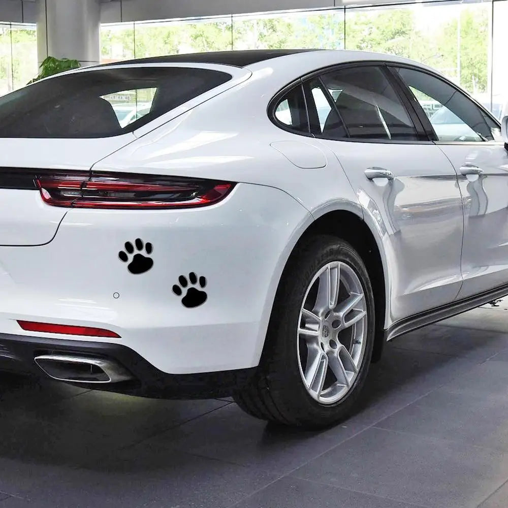 2Pcs/Set Car Sticker Cool Design Paw 3D Animal Dog Cat Bear Foot Prints Footprint Decal Ca