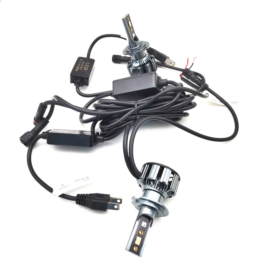 Pair H7 LED RGB 72W 4000LMx2 Car Auto Headlight Driving Fog Bulbs APP Control