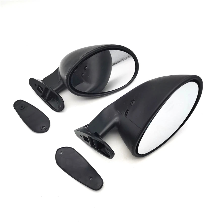Universal Classic Car Door Side Mirror Hot Rod Vintage Black L+R Replacement