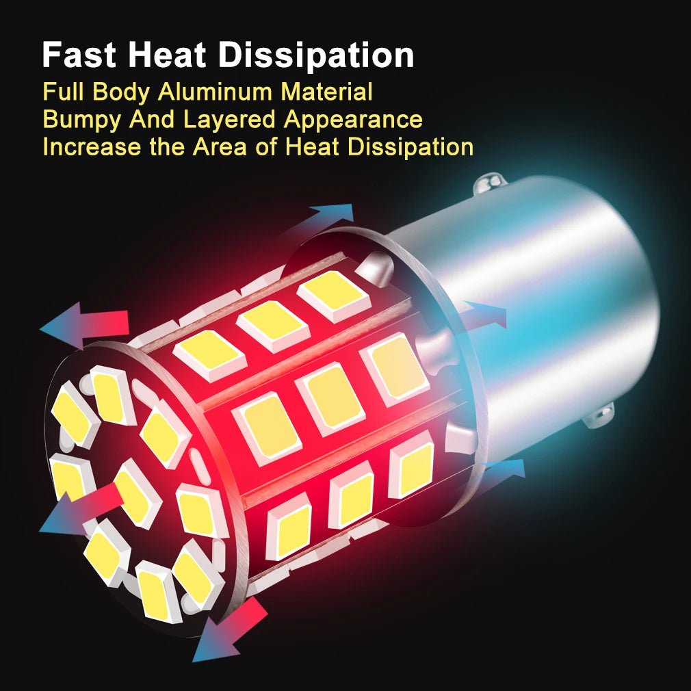 S25 1156 P21W BA15S LED BAY15D BAU15S PY21W T20 LED 7440 7443 W21W 1157 LED Bulb R5W DC 12