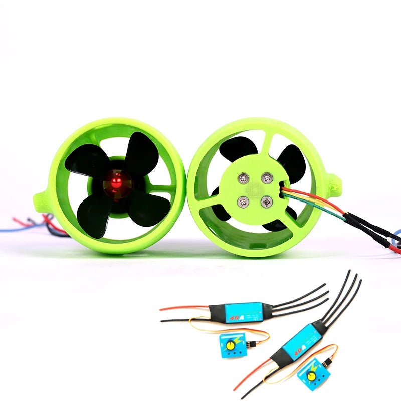 DC 12V~24V Electric Turbine Power 4 Blade Underwater Thruster CW CCW Propeller 3-phase bru