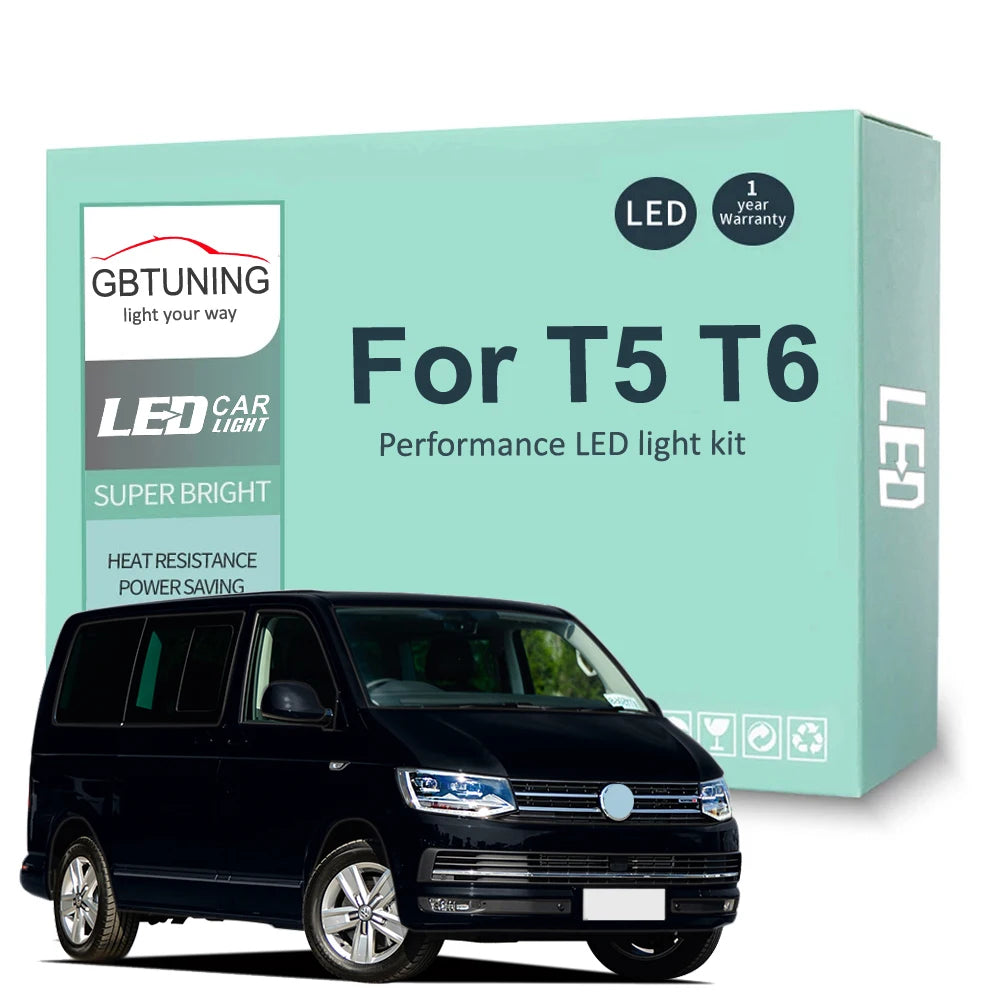 LED Interior Light Kit for Volkswagen VW Multivan Caravelle MK5 MK6 T5 T6 2003-2018 - Canbus Dome Map Door Trunk Bulb...