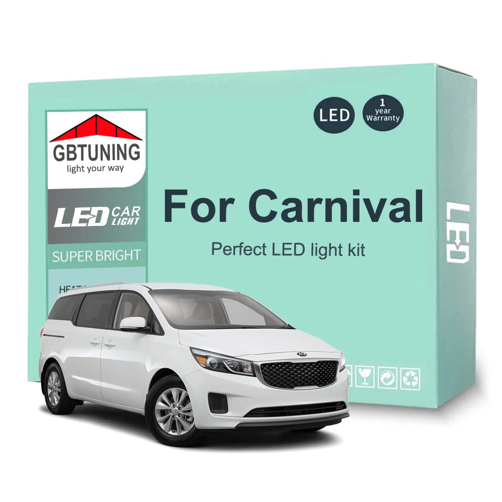 LED Interior Light Kit for KIA Sedona Carnival 1998-2012 - Canbus Dome Map Door Trunk Bulbs | AUTOKITSHOP