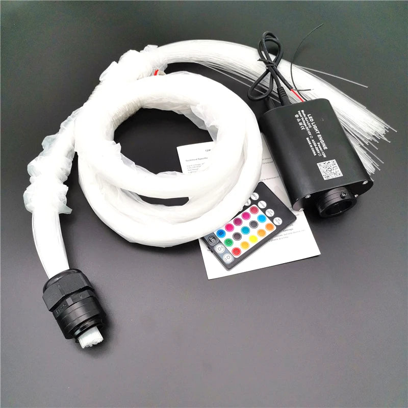 Fiber Optic Strips RGB LED 12V Car Star Ceiling Light Kit by Bluetooth APP control