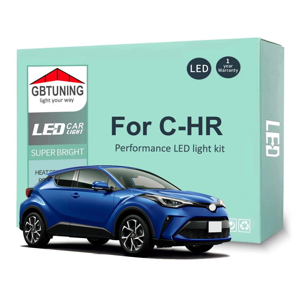 11-Piece LED Interior Light Kit for Toyota CHR C-HR - Canbus Error-Free Bulbs | AUTOKITSHOP