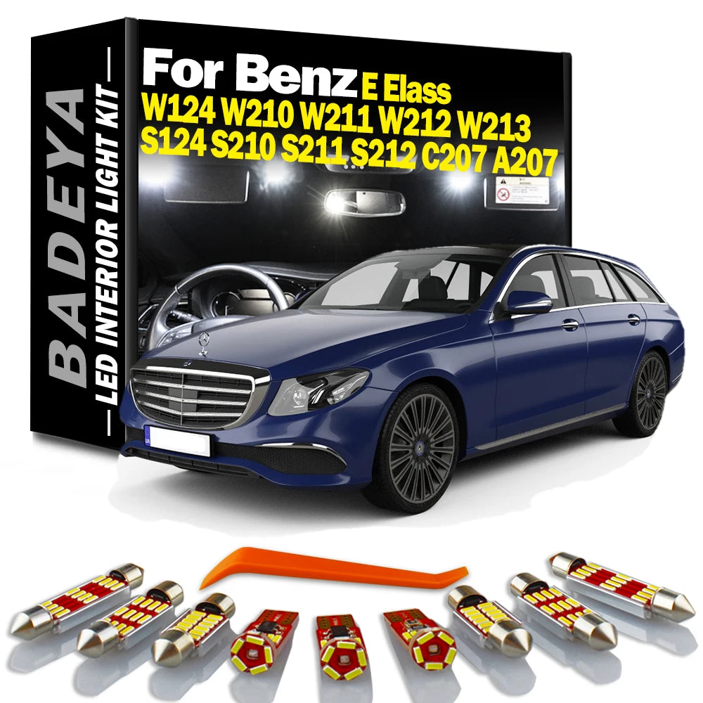 LED Interior Light Kit for Mercedes S124 W213 W210 - Canbus Error-Free Interior Bulbs