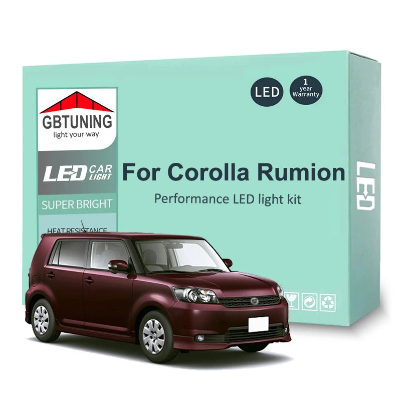 10-Piece LED Interior Light Kit for Toyota Corolla Rumion - Canbus Error-Free Bulbs | AUTOKITSHOP