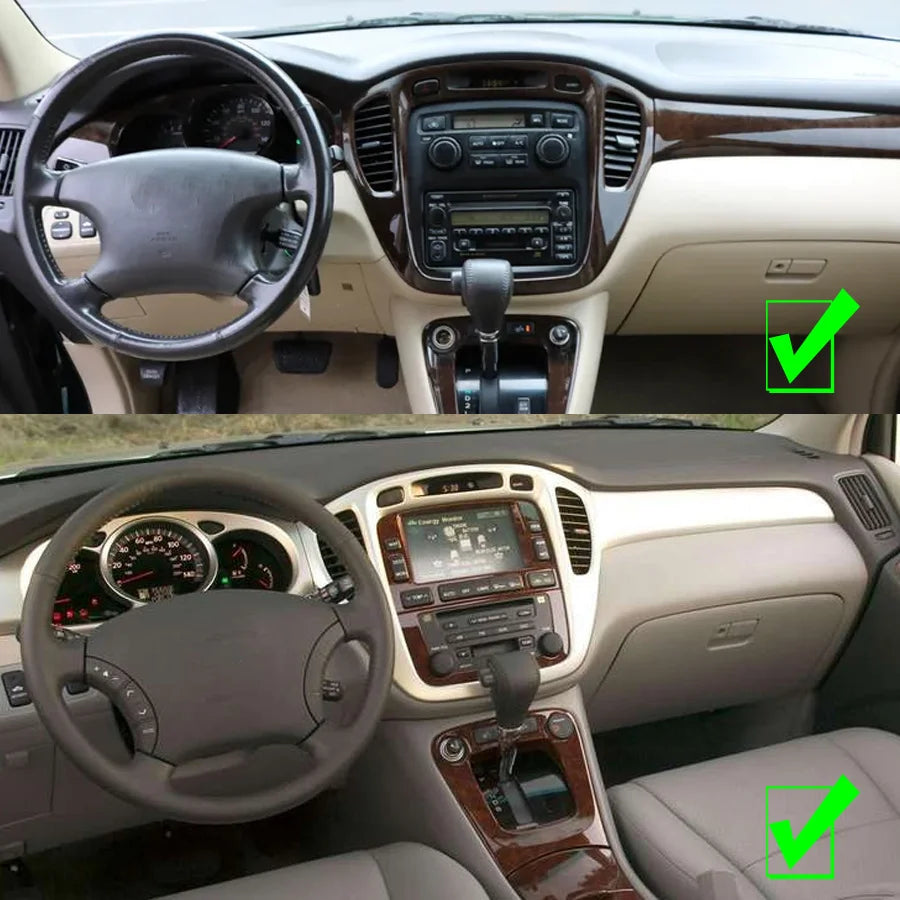 Multimedia Video Player Car Radio Tesla Screen For Toyota Highlander Limited 2005 2006 BT