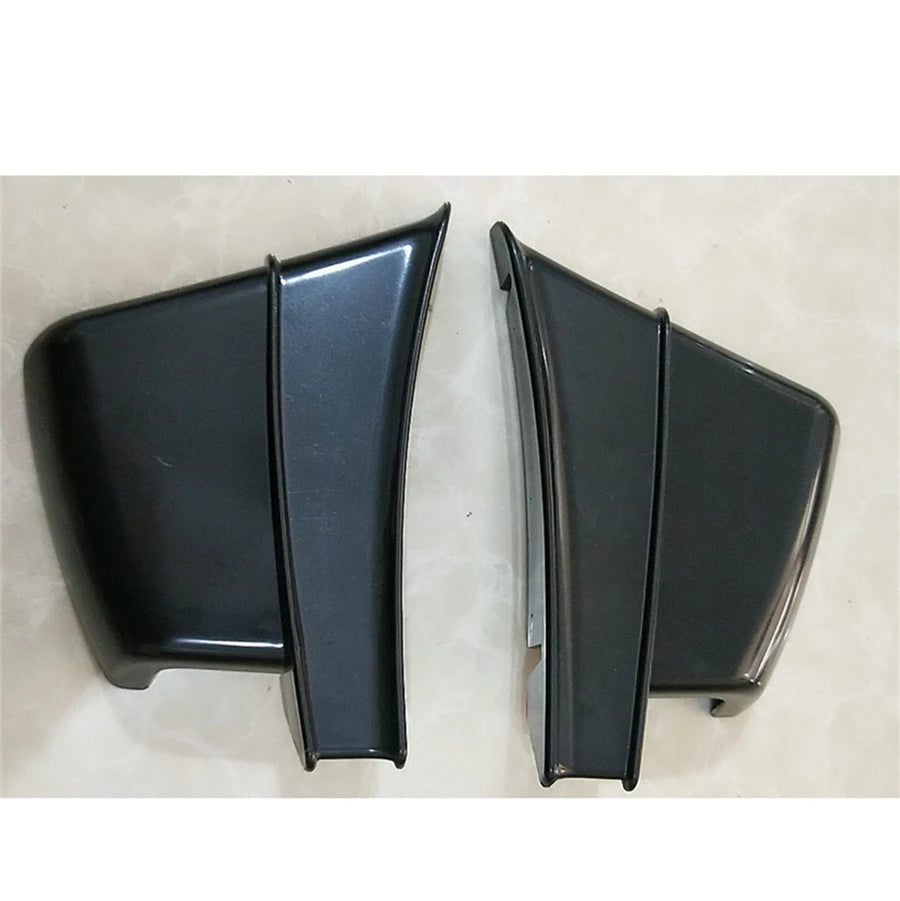Glossy Black ABS Motorcycle Winglets Air Deflector Trim Cover Universal