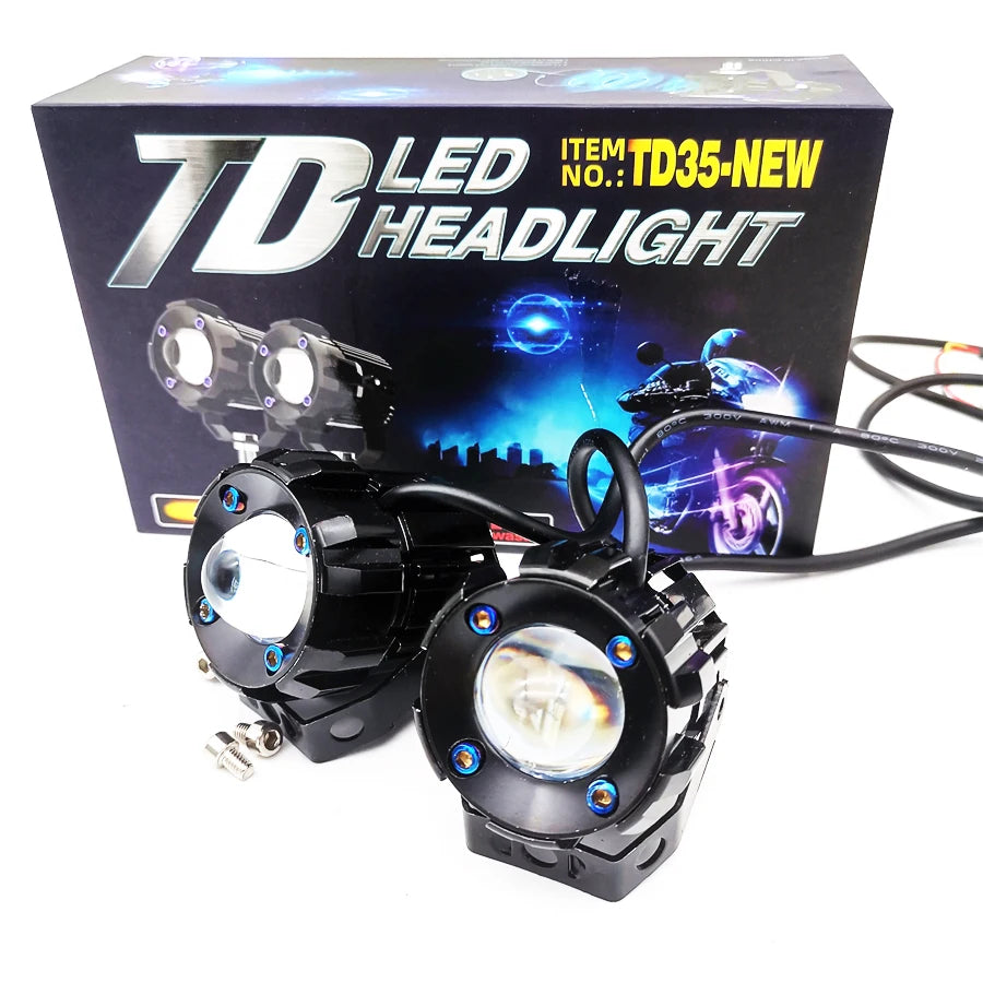 Motorcycle Scooter LED Headlight Spot Fog Lights Driving Lamps 2PIECES 30W