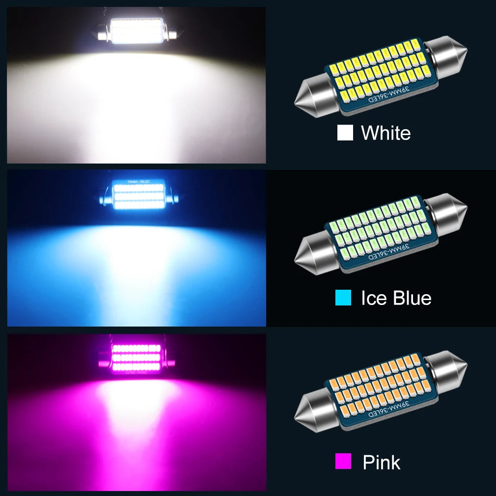 T10 Led W5W Led bulb C5W BA9S T4W Led Canbus Festoon C10W 31/36/39/41MM Led Warm White Fes