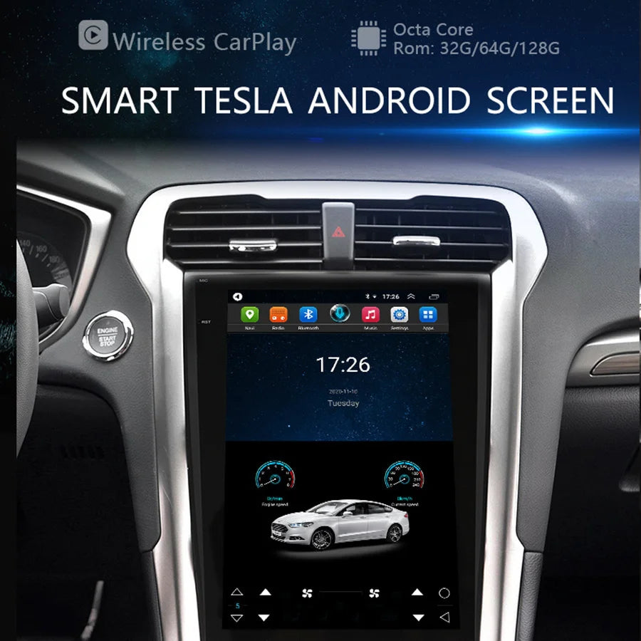 128GB ROM Vertical Screen GPS Navigation For Nissan Bluebird Sylphy Car Stereo Android 14