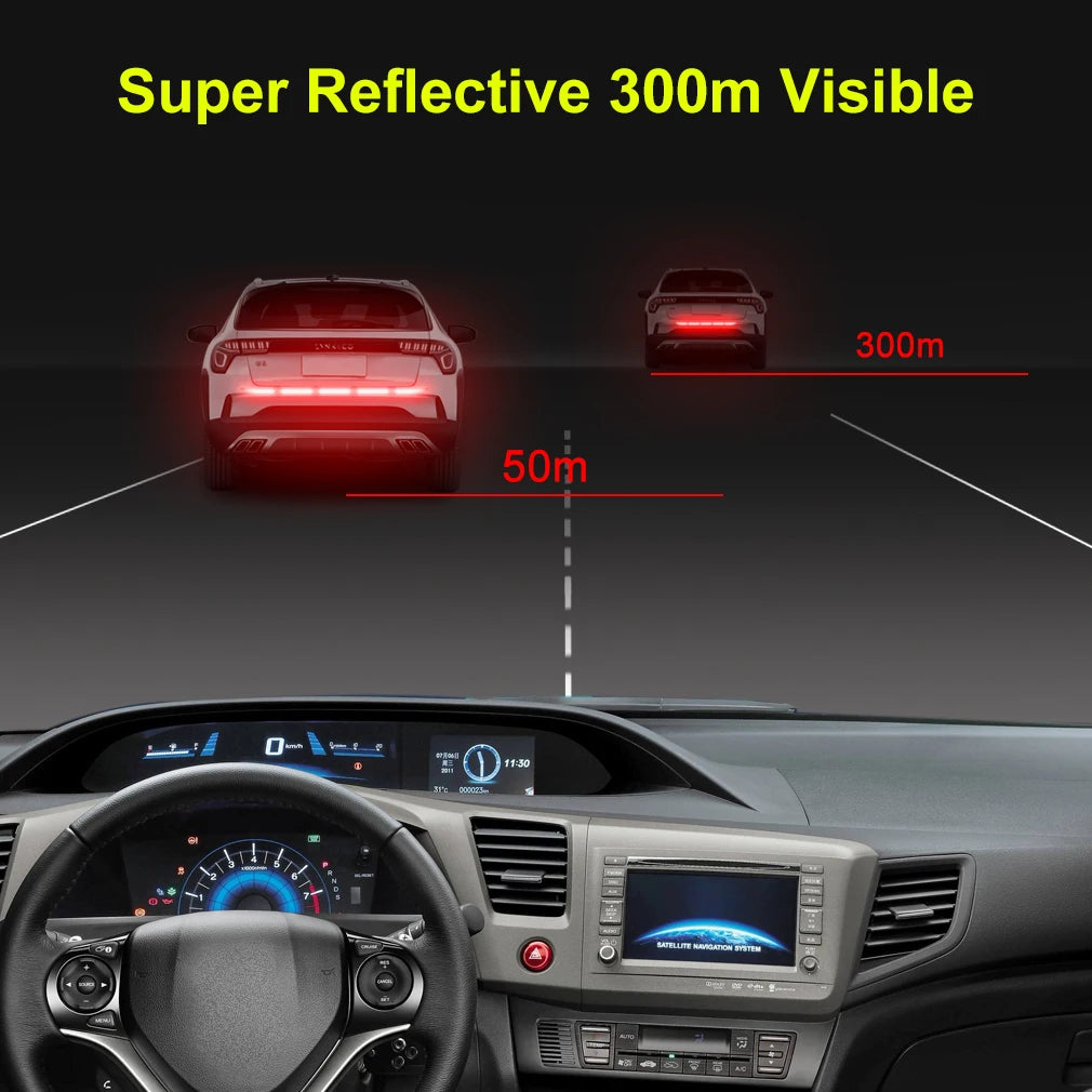Universal 86.5*3.4cm Car Reflective Sticker Tape Car Accessories Reflective Strip Car Body