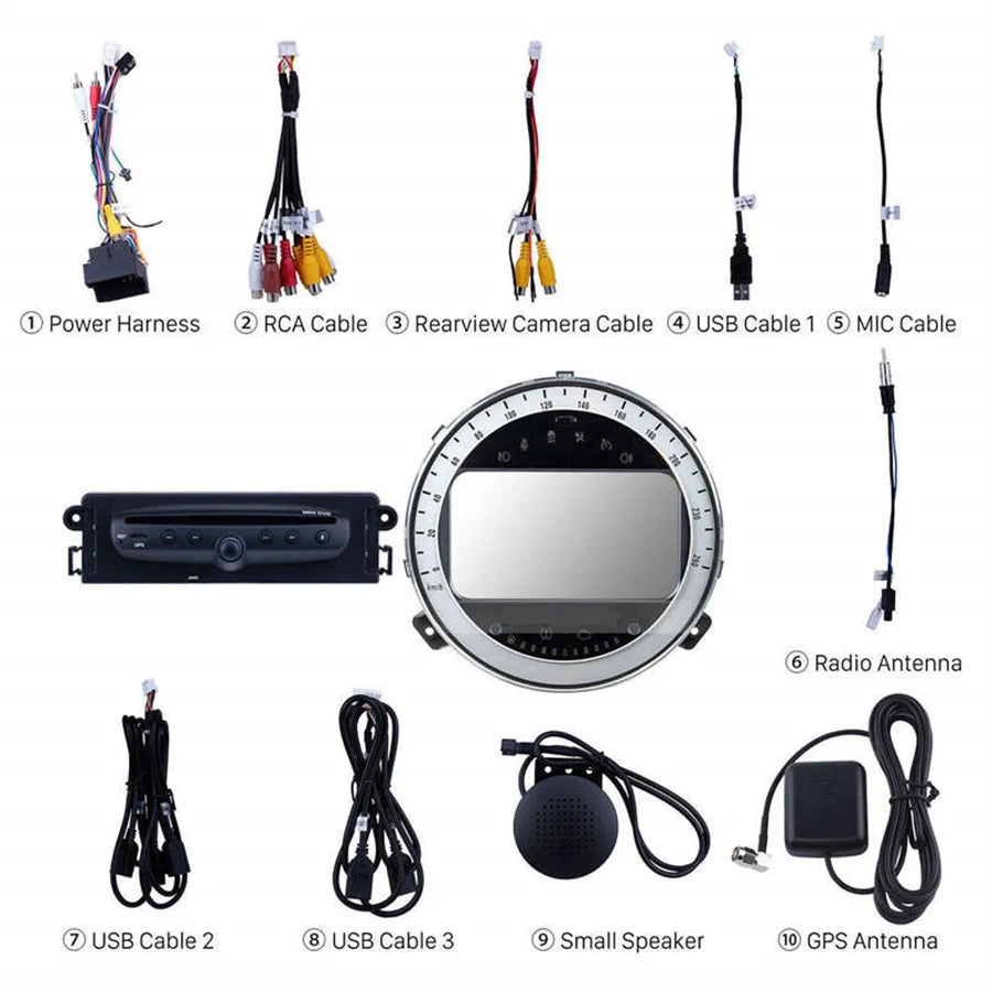 Android 10 Car Stereo Radio CD DVD Player 4+64GB GPS For BMW Mini Cooper 2006-2013